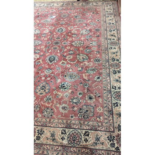 312B - A Very large Royal Keshan Patterned Wool Rug 4.2mtrs x 3mtrs