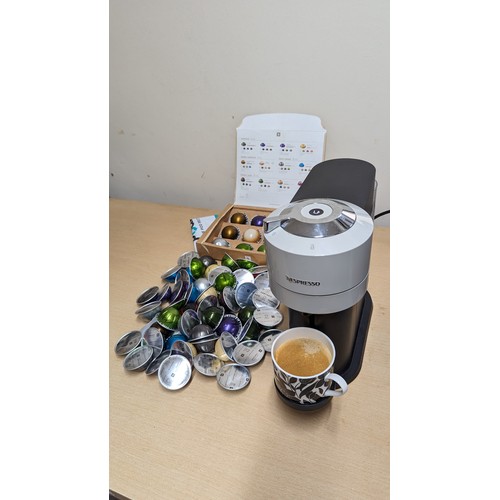 338 - A Nespresso Vertuo Coffee Machine and Capsules  - Tested and Working