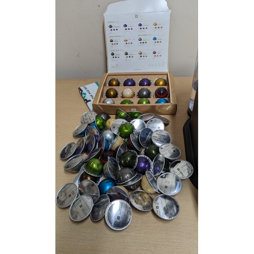 338 - A Nespresso Vertuo Coffee Machine and Capsules  - Tested and Working