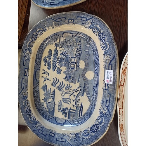 1128 - 3 x Vintage Platters and 2 Others