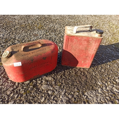 219B - A Pair of Metal Fuel Cans.