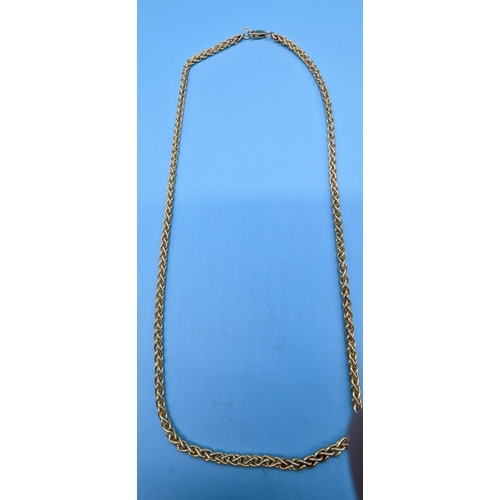 405 - A 925 Silver Gilt Necklace 26.63 gms