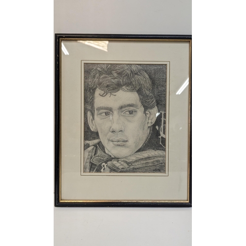 766 - Ayrton Senna Pencil Drawing