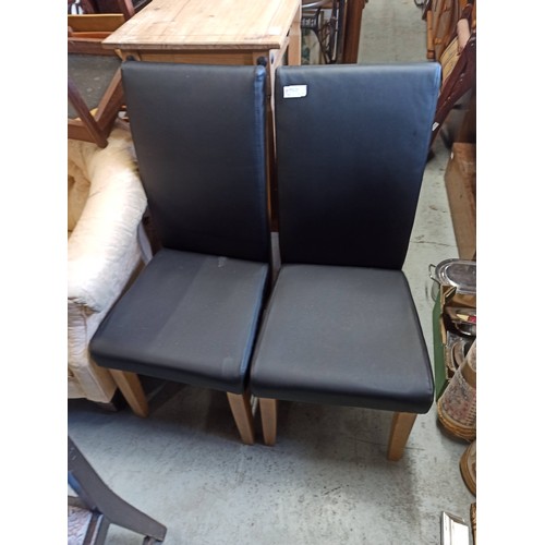 865B - Pair of Leatherette Dining Chairs