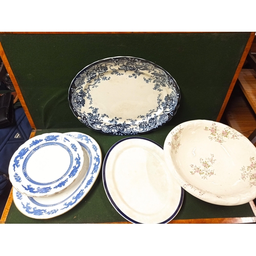 927 - 3 Meat Platters and More including Chattsworth, Royal Cauldon  and More