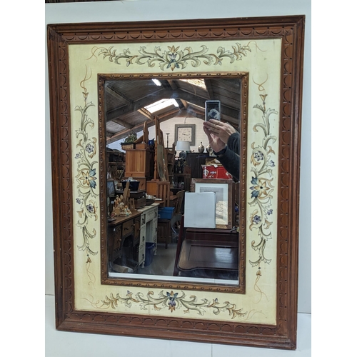 1043 - A Large Wooden Framed Mirror