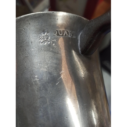 1149 - A Collection Of Pewter and Stainless Steel Tankards. Large & Unusual Handles.