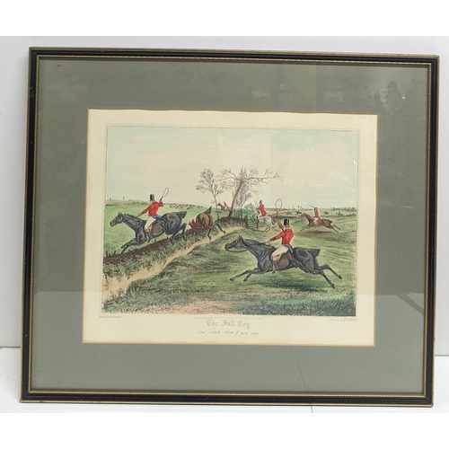 1296 - A Coloured Engraving of a Steeplechase 50 x 51cm