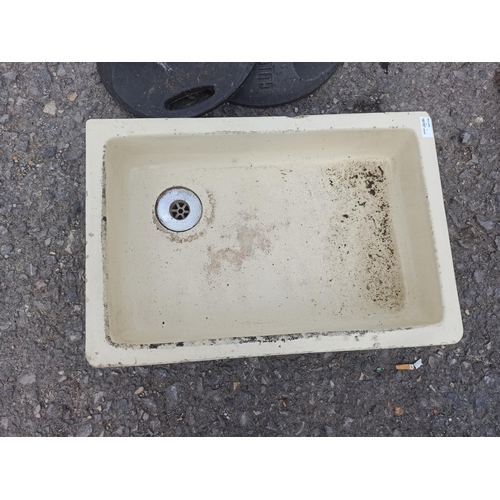 30 - An Antique Glazed Sink 14cm x 60cm x 40cm