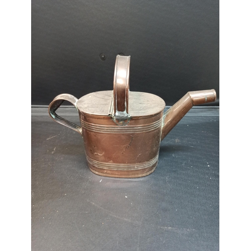 65 - 2 x Vintage Copper Watering Cans 26cm H