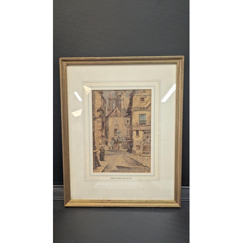 1148 - A Fanny E Foster Framed Watercolour of a French Village Scene 35 x 44cm