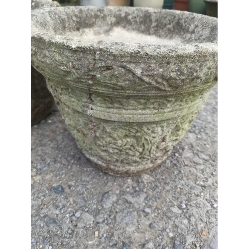 76 - 3 Concrete Planters of Mixed Design