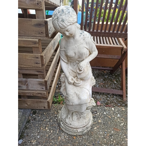 70 - Concrete Statue of a Lady with a Water Jug