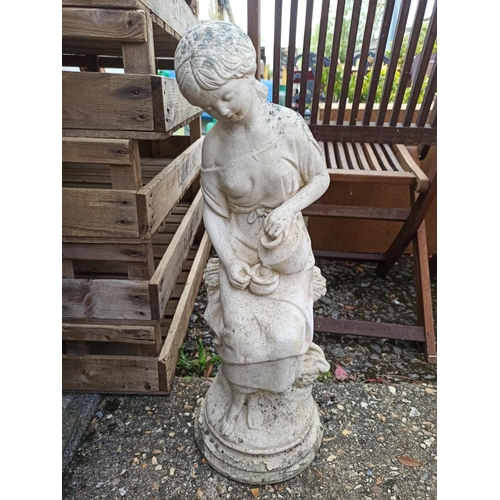 70 - Concrete Statue of a Lady with a Water Jug