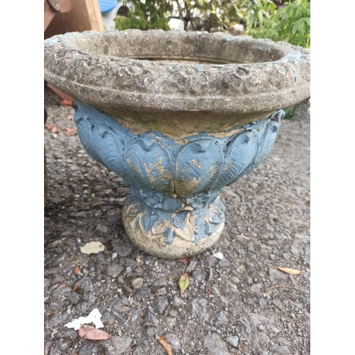 23 - Concrete Garden Urn and a Concrete Planter