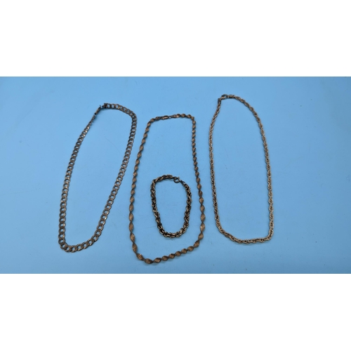 456 - A Quantity of .925 Silver Necklaces - 62 Grams