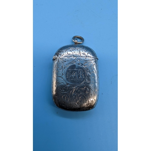 493 - A Hallmarked Silver Vesta Case