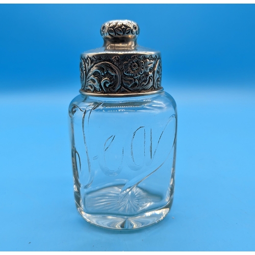 489 - A Chester 1900 Silver Topped Bottle