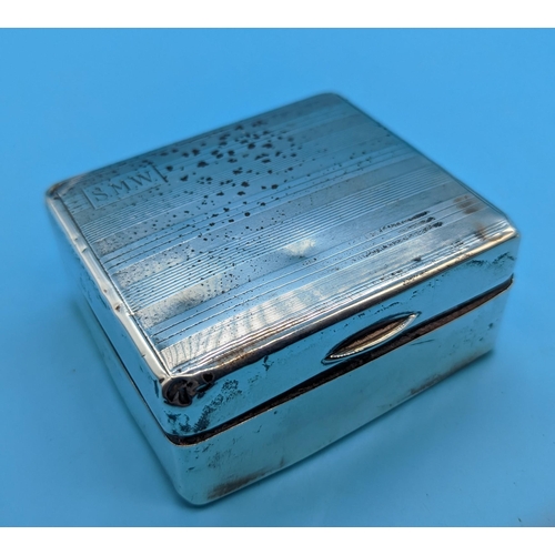 421 - A Hallmarked Silver Cigarette Box