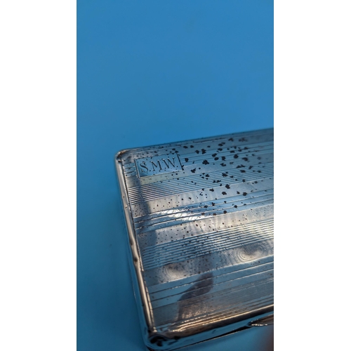 421 - A Hallmarked Silver Cigarette Box