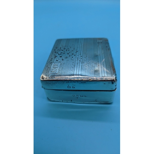 421 - A Hallmarked Silver Cigarette Box