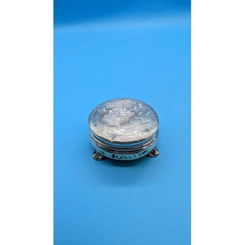 486 - A Silver Hallmarked Lidded Pot - 55 Grams