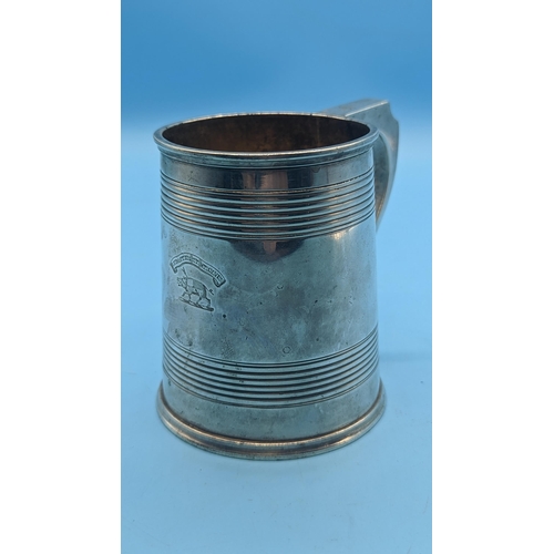 495 - A Hallmarked Silver Tankard 