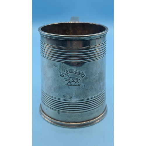 495 - A Hallmarked Silver Tankard 