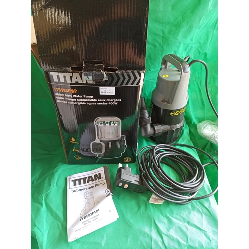 Titan 400w Dirty Water Pump In Original Box with Instructions