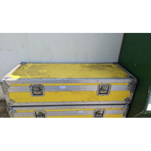 104 - A Yellow Flight Case 84cm x 23cm x 43cm