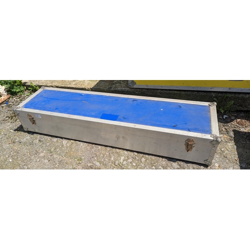 107 - A Blue Flight Case 125cm x 33cm x 21cm