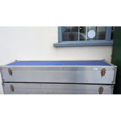 106 - A Blue Flight Case 125cm x 33cm x 21cm