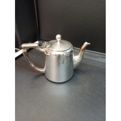 520A - Mapin & Webb Silver Plate Part Coffee Service Including Sugar Tongs, Coffee Pot, Tea Pot, Milk Jug, ... 