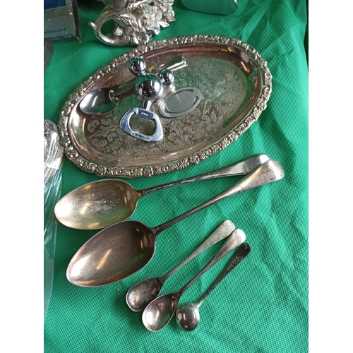 520B - Mixed Silver Plate and Other Metal Items