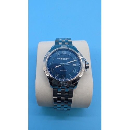 535 - A Raymond Weil Tango 300m Water Resistant Quartz Blue Automatic Watch