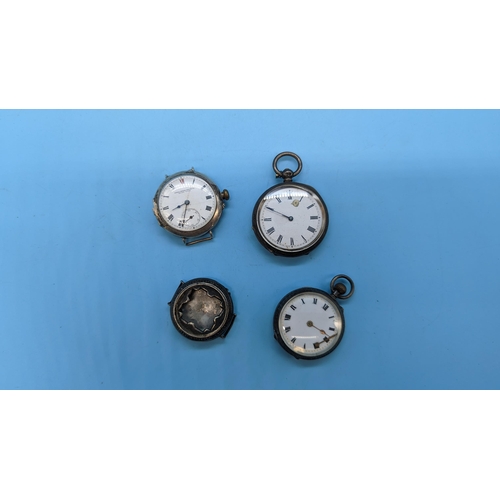 505B - A Quantity of Vintage .925 Silver Pocket Watches