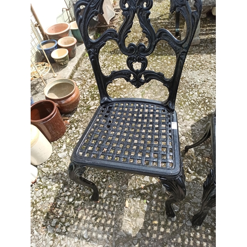 37 - A Pair of Cast Aluminum Garden Chairs