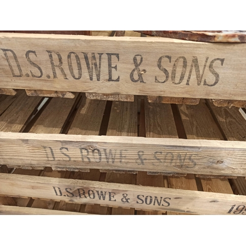 67 - 5 x DS Rowe & Sons 1994 - 1999 Stacking Fruit Crates