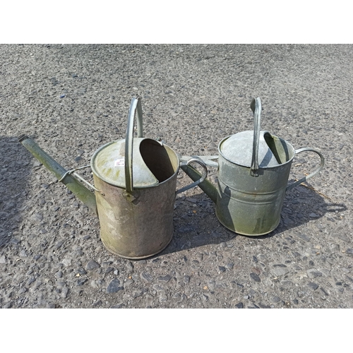 79 - A Pair of Metal Garden Watering Cans 43cm H