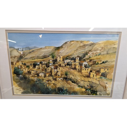 1142 - An Original Watercolour of Paramali by Clive Owen 71cm x 51cm in Frame