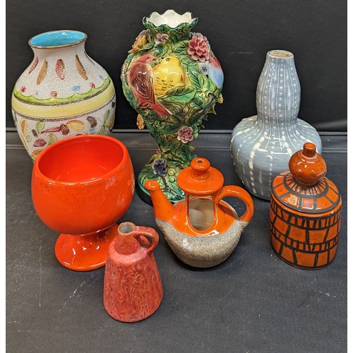 671 - An Assortment of Italian Studio Pottery Vases etc.