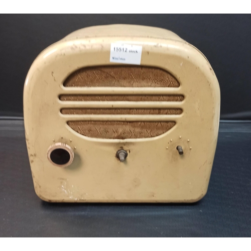 1258 - A Rare 1948 Every Ready/ BEREC Model H Two Valve Tin Plate Radio - Missing Knobs