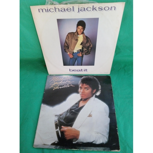 702 - Michael Jackson Thriller Album & Beat It 12 inch Single