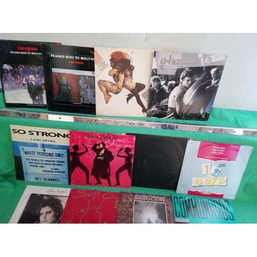 709 - Mixed 80's 12 inch including Blue Monday New Order, Frankie goes to Hollywood, Communards, AHA and M... 