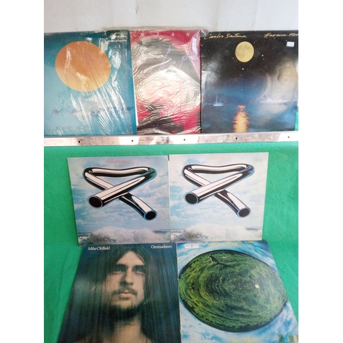 711 - Carlos Santana & Mike Oldfield LP's inc. Ommadown, Hergert Ridge Tubular Bells, Caravan Scan, Zebop ... 