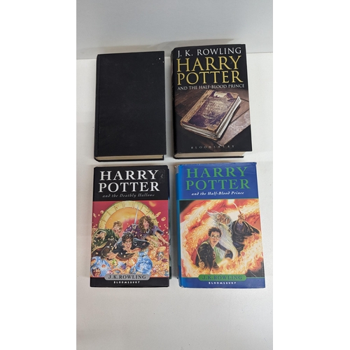 375 - 4 x Harry Potter Books - Deathly Hallows 1st Edition ( no jacket) and 1st Editiond with Jacket, Half... 