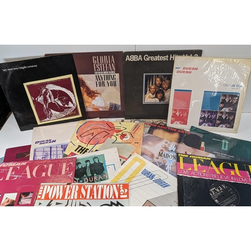 739 - A Collection of Vinyl Lp Records Inc. Duran Duran, Adam and the Ants, Madonna, Human League, Power S... 