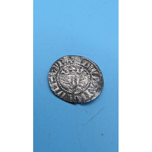 600 - A Silver Edward III Halfpenny Hammer Coin