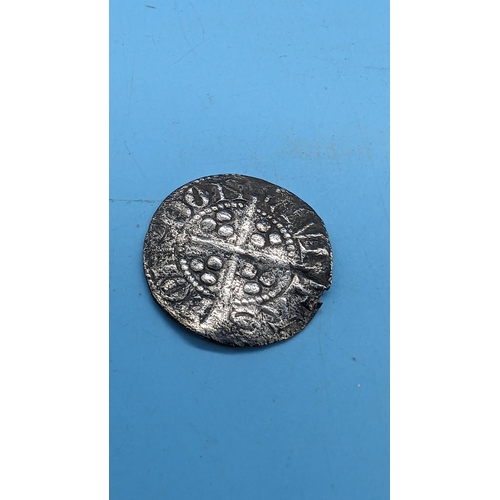 600 - A Silver Edward III Halfpenny Hammer Coin