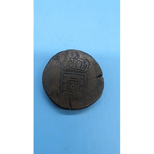 606 - An Indian / Goa Portuguese Tanga 60 Reis Coin Miguel I 1826 - 1834